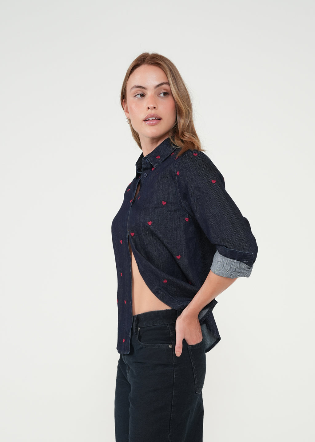 Camisa con mini corazones - Azul 14_011H331_AZU194227_3
