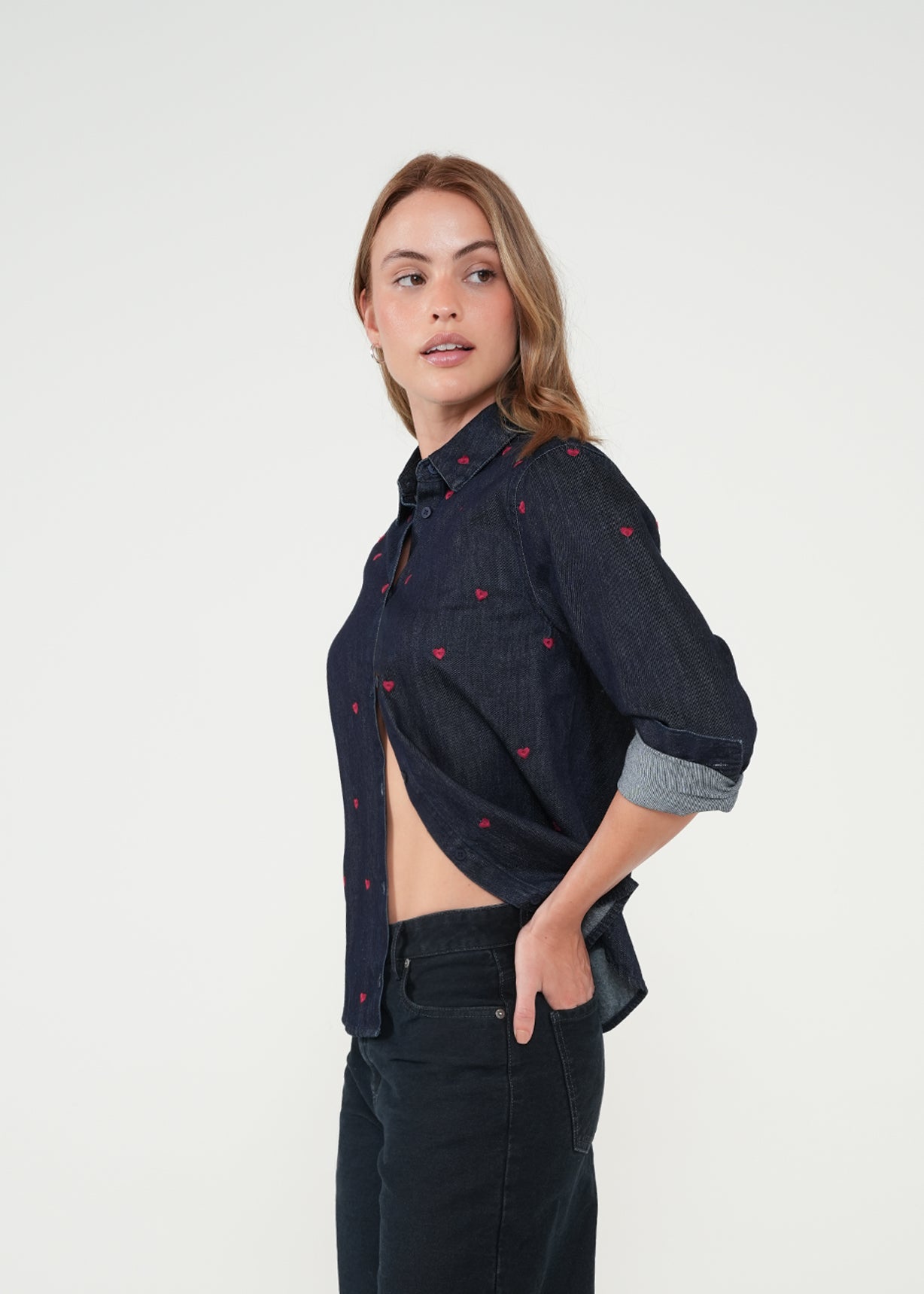 Camisa con mini corazones - Azul 14_011H331_AZU194227_3