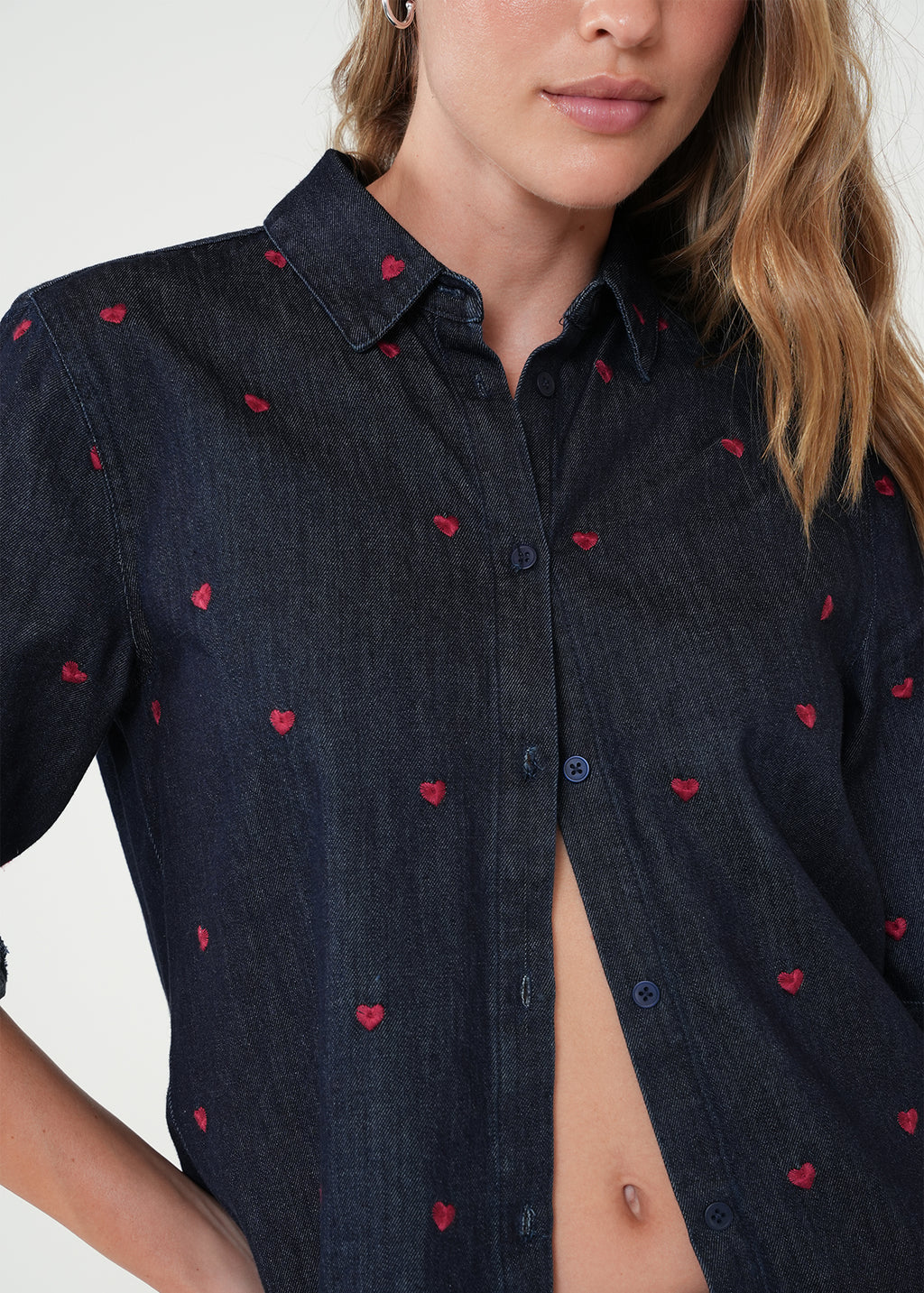 Camisa con mini corazones - Azul 14_011H331_AZU194227_4