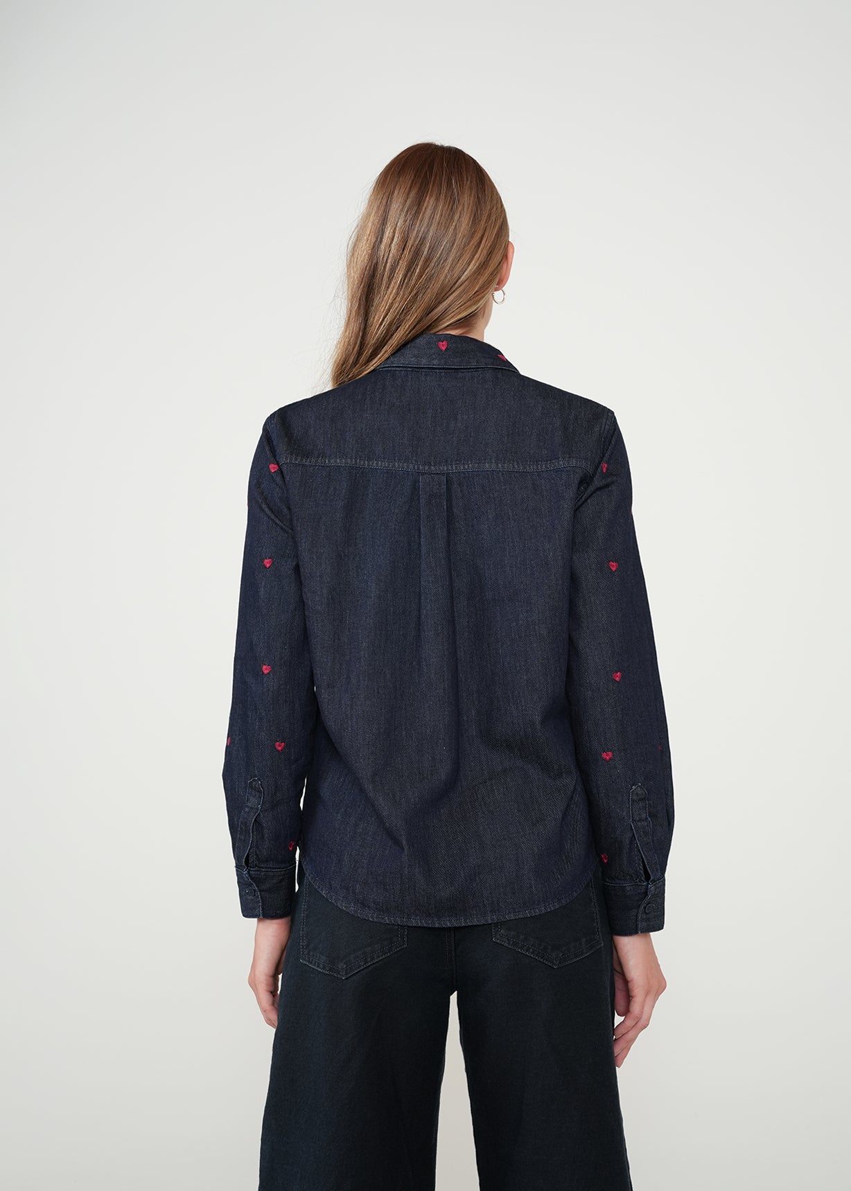 Camisa con mini corazones - Azul 14_011H331_AZU194227_5