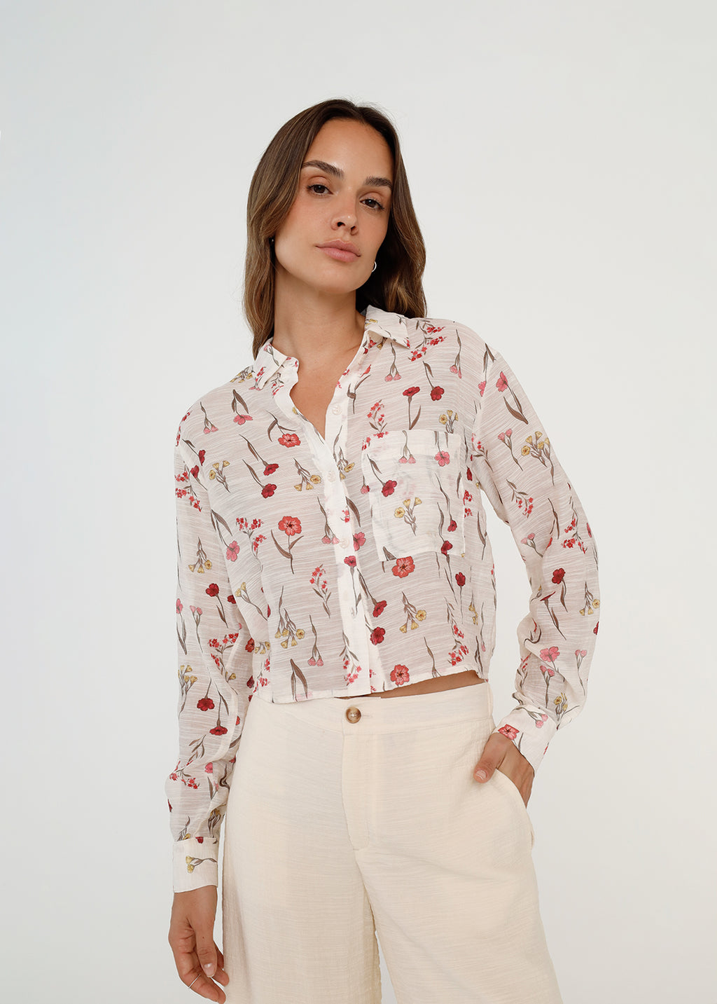 Camisa de flores con bolsillo - Amarillo 14_011H336_AMA110510_7