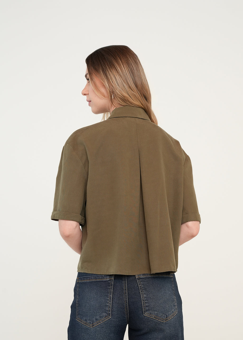 Camisa clásica con bolsillo - Verde 14_011H340_VER150522_7