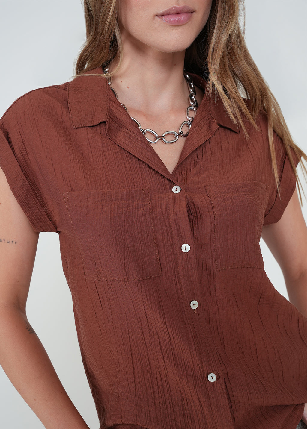 Camisa clásica con textura - Naranja 14_012H305_NAR191428_4