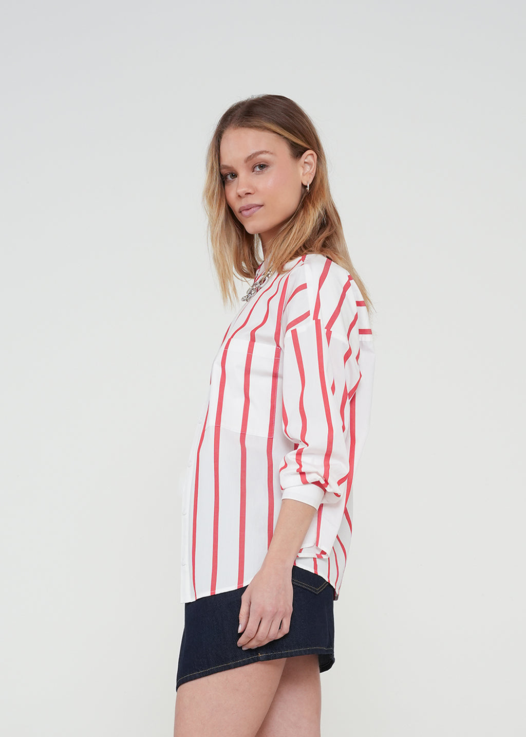 Camisa con rayas en contraste - Crudo 14_012H336_CRU110605_5