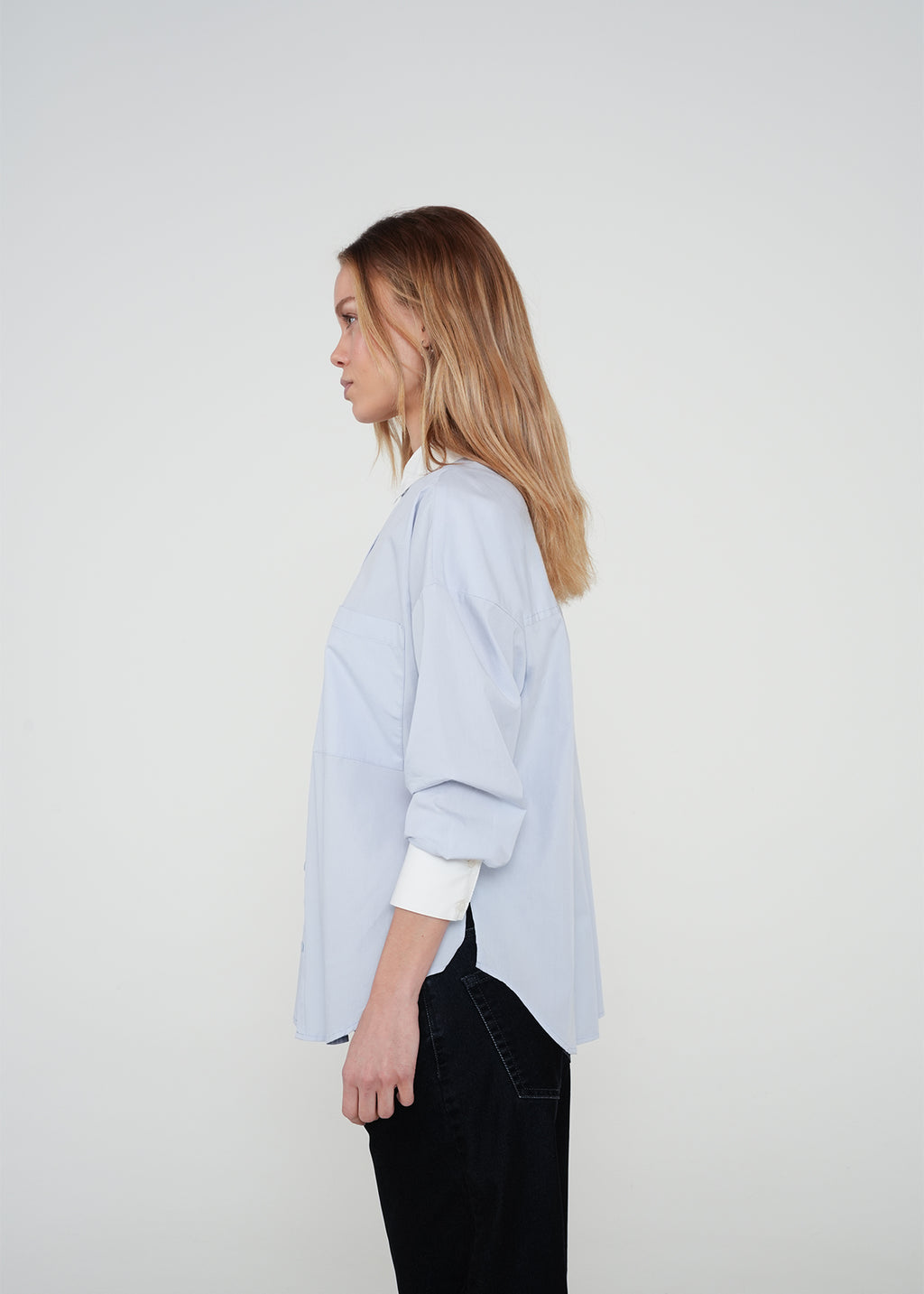 Camisa con cuello en contraste - Azul 14_012H337_AZU143949_5