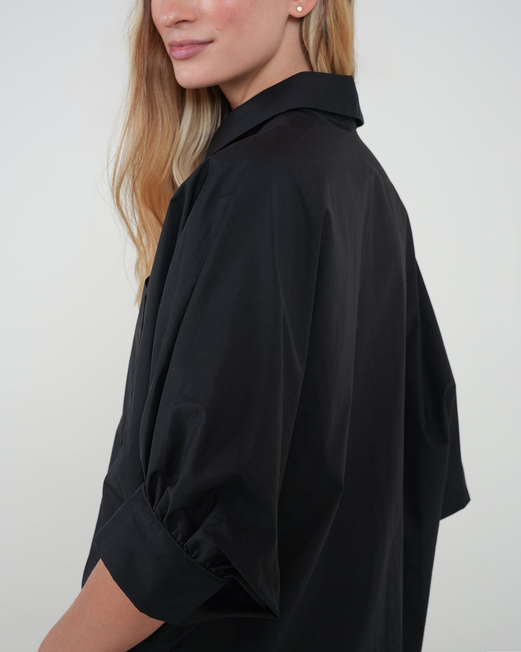 Camisa clásica con manga 3/4 - Negro 14_012H338_NEG193909_6