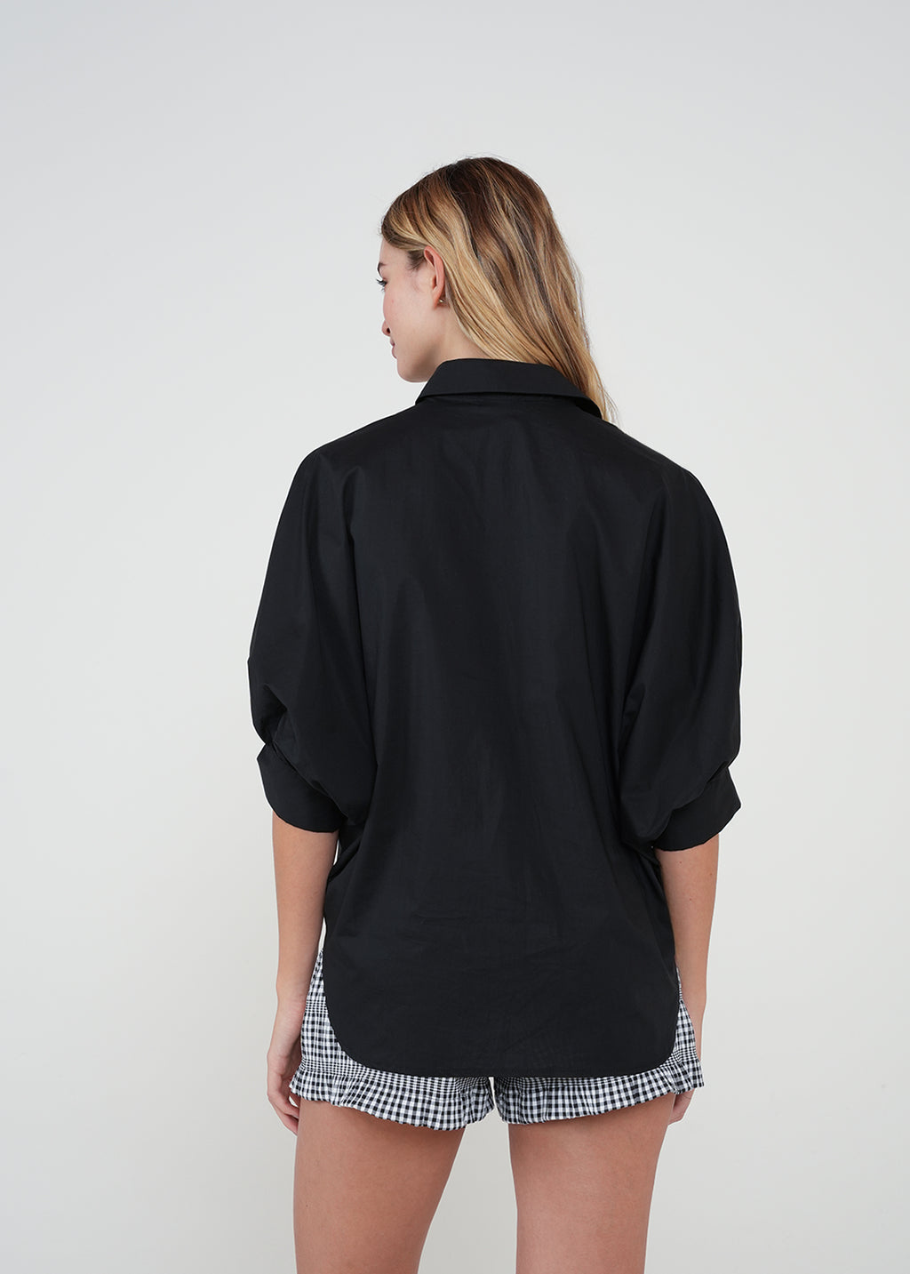 Camisa clásica con manga 3/4 - Negro 14_012H338_NEG193909_7