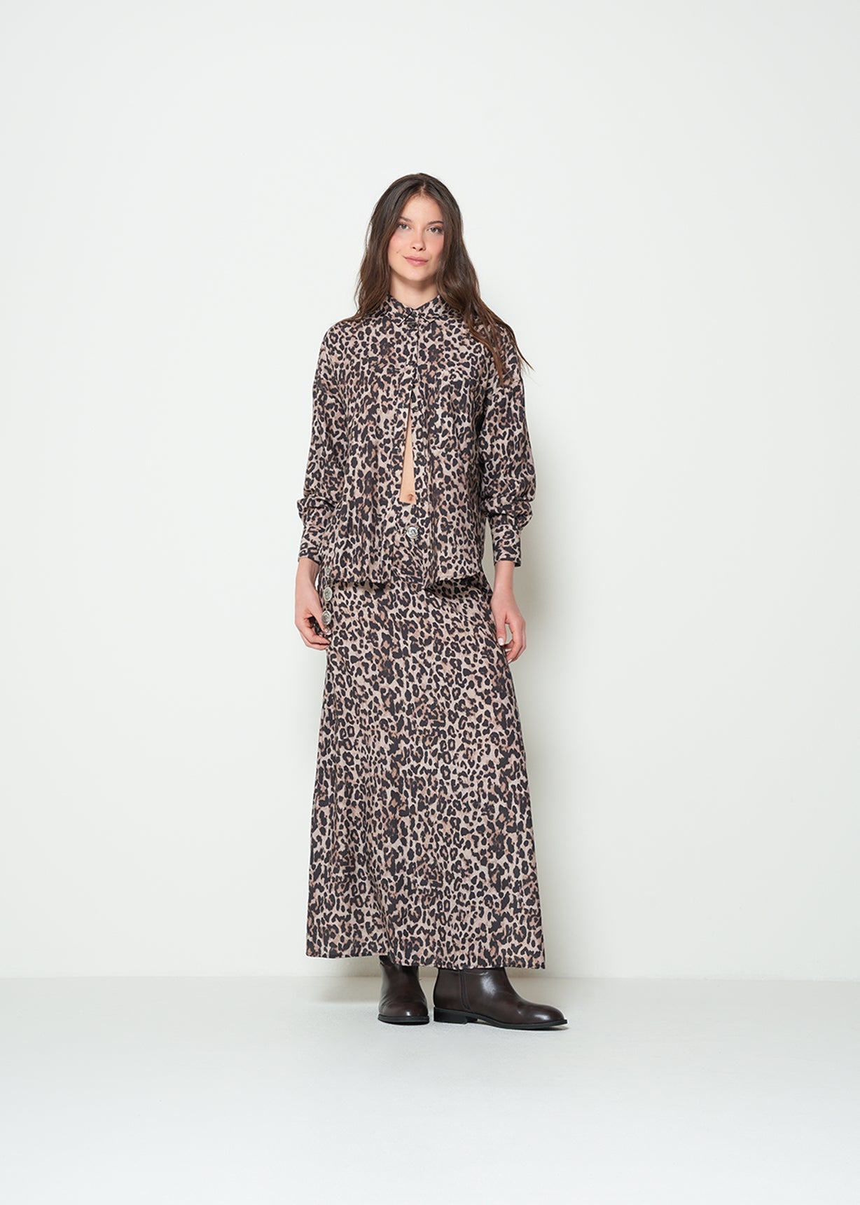 Camisa manga larga animal print - Beige 14_012H375_BEI161407_3