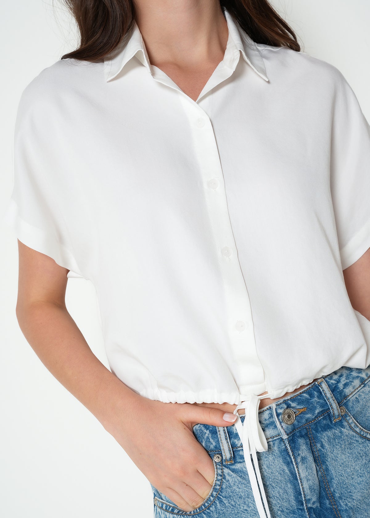 Camisa regular manga corta cuello clásico - Crudo 14_013H303_CRU111001_4