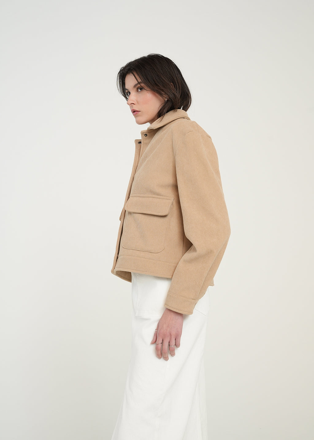 Chaqueta en corduroy con botones - Beige 14_021H033_BEI151114_3