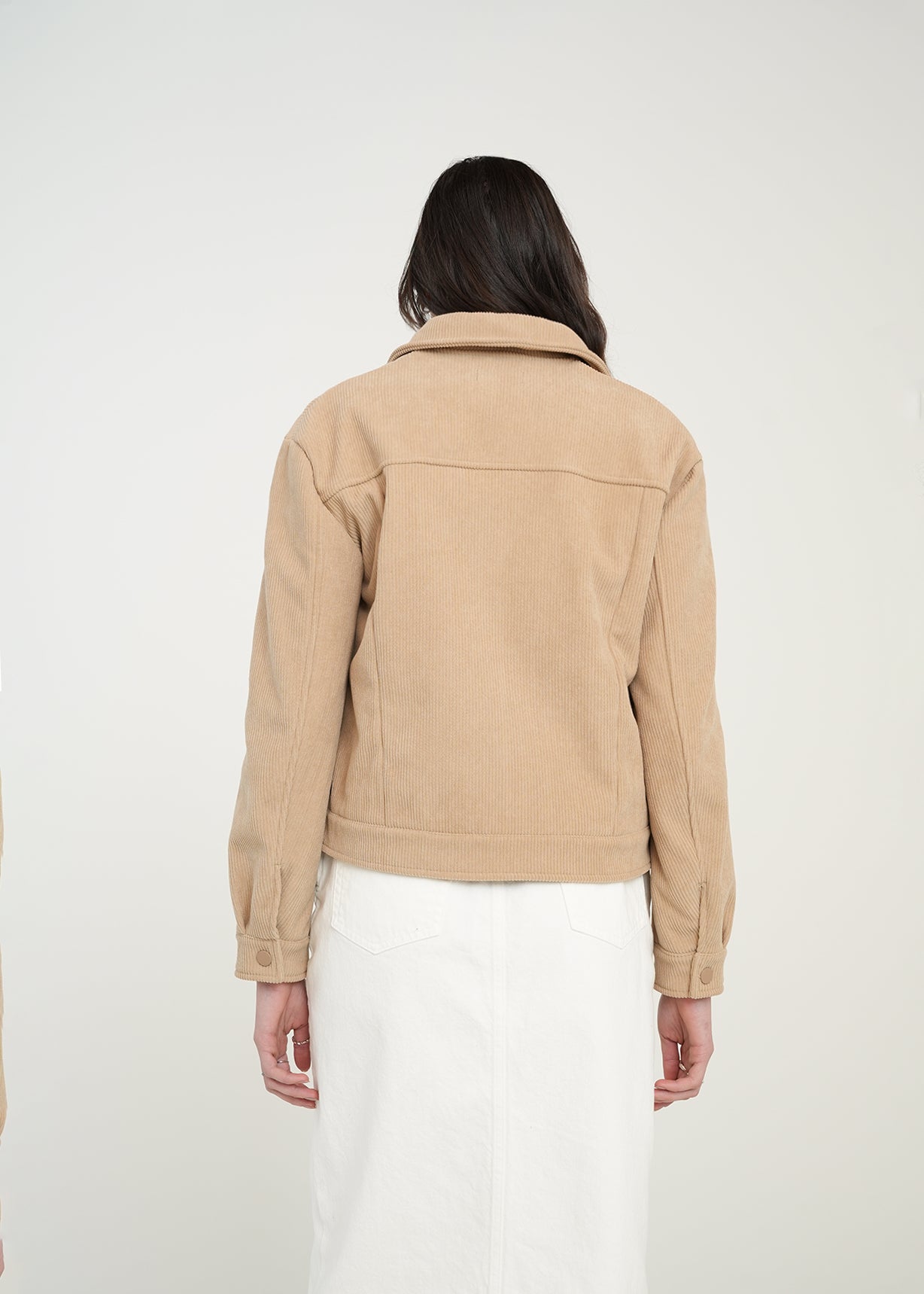 Chaqueta en corduroy con botones - Beige 14_021H033_BEI151114_5