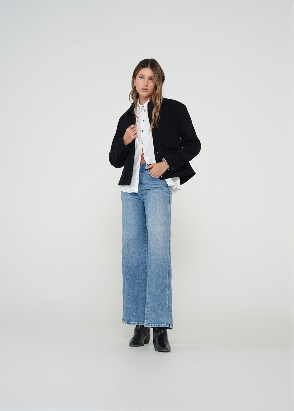 Chaqueta en corduroy con botones - Negro 14_021H033_NEG193909_3