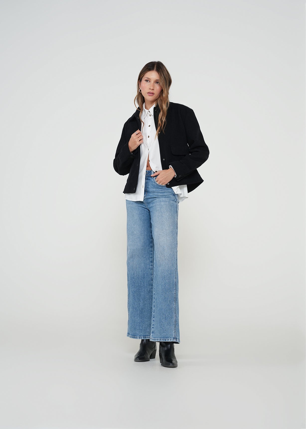 Chaqueta en corduroy con botones - Negro 14_021H033_NEG193909_3