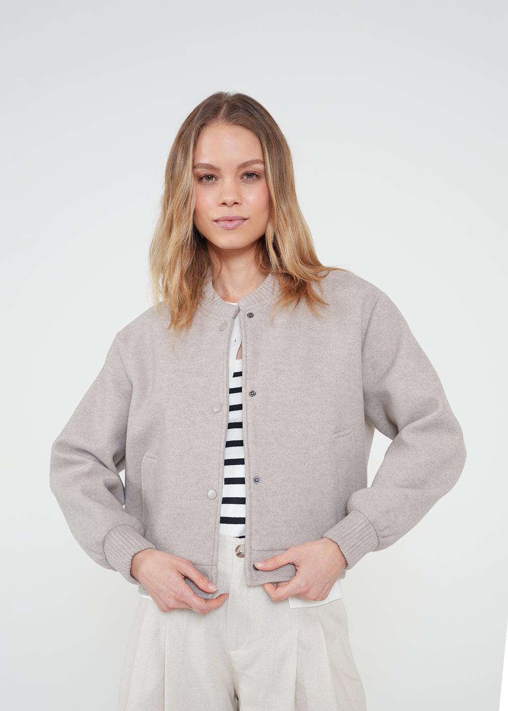 Chaqueta tipo bomber - Gris 14_022H066_GRI144103_6