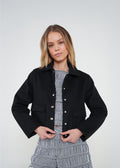Chaqueta corta con botones - Negro 14_022H068_NEG193909_0