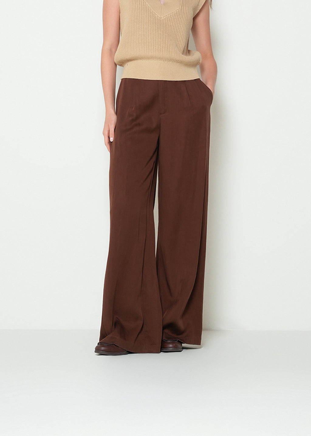 Pantalón palazzo tiro súper alto - Café 14_032H385_CAF191218_0