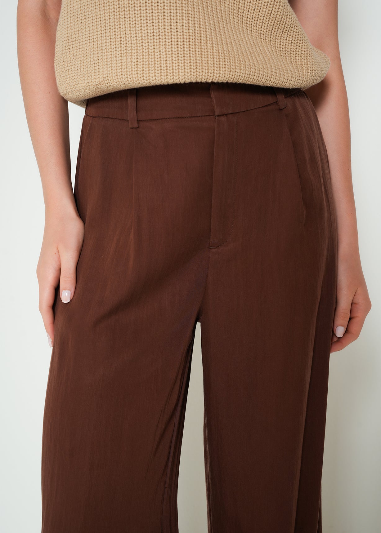 Pantalón palazzo tiro súper alto - Café 14_032H385_CAF191218_4