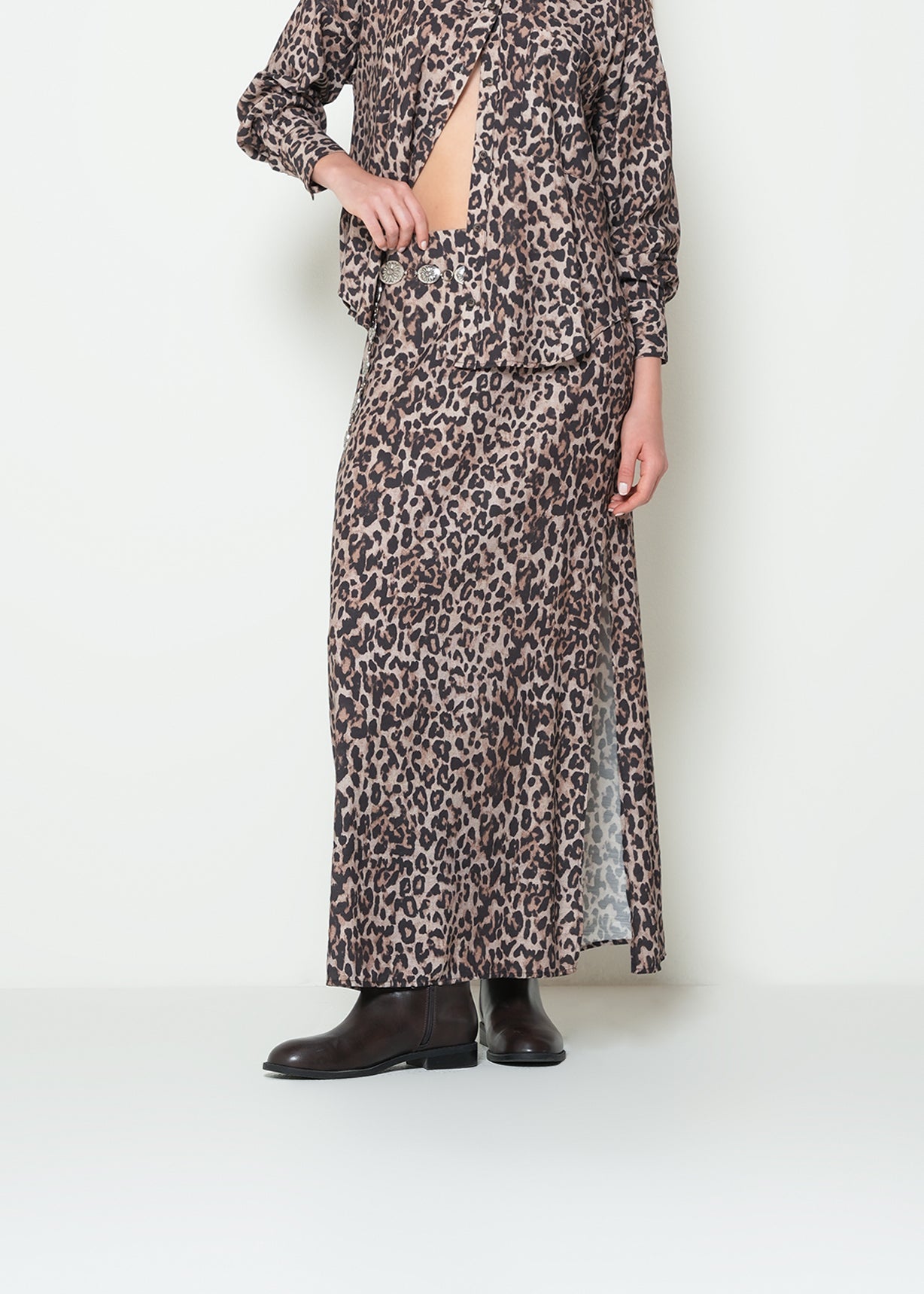 Falda larga animal print - Beige 14_042H378_BEI161407_0