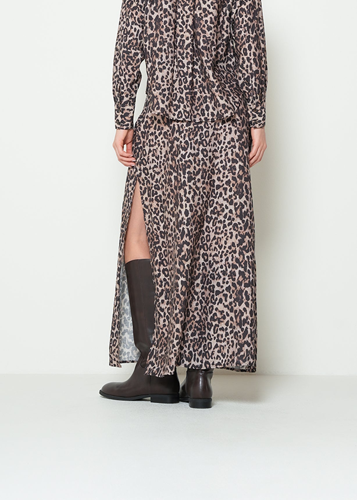 Falda larga animal print - Beige 14_042H378_BEI161407_7