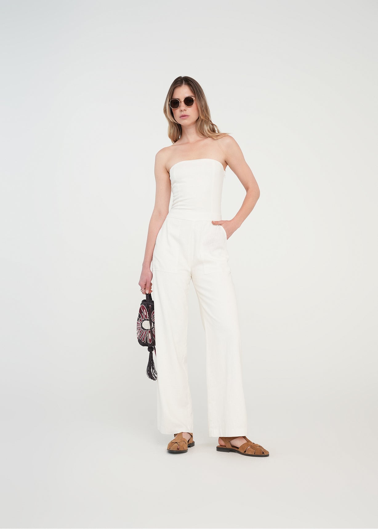 Enterizo largo con strapless - Crudo 14_061H325_CRU110605_0