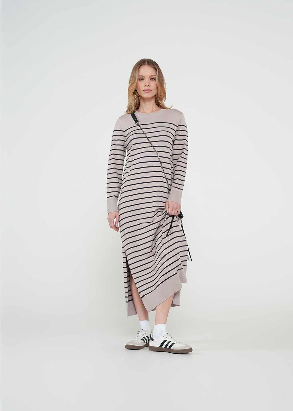 Vestido largo a rayas - Gris 14_072H006_GRI154503_5