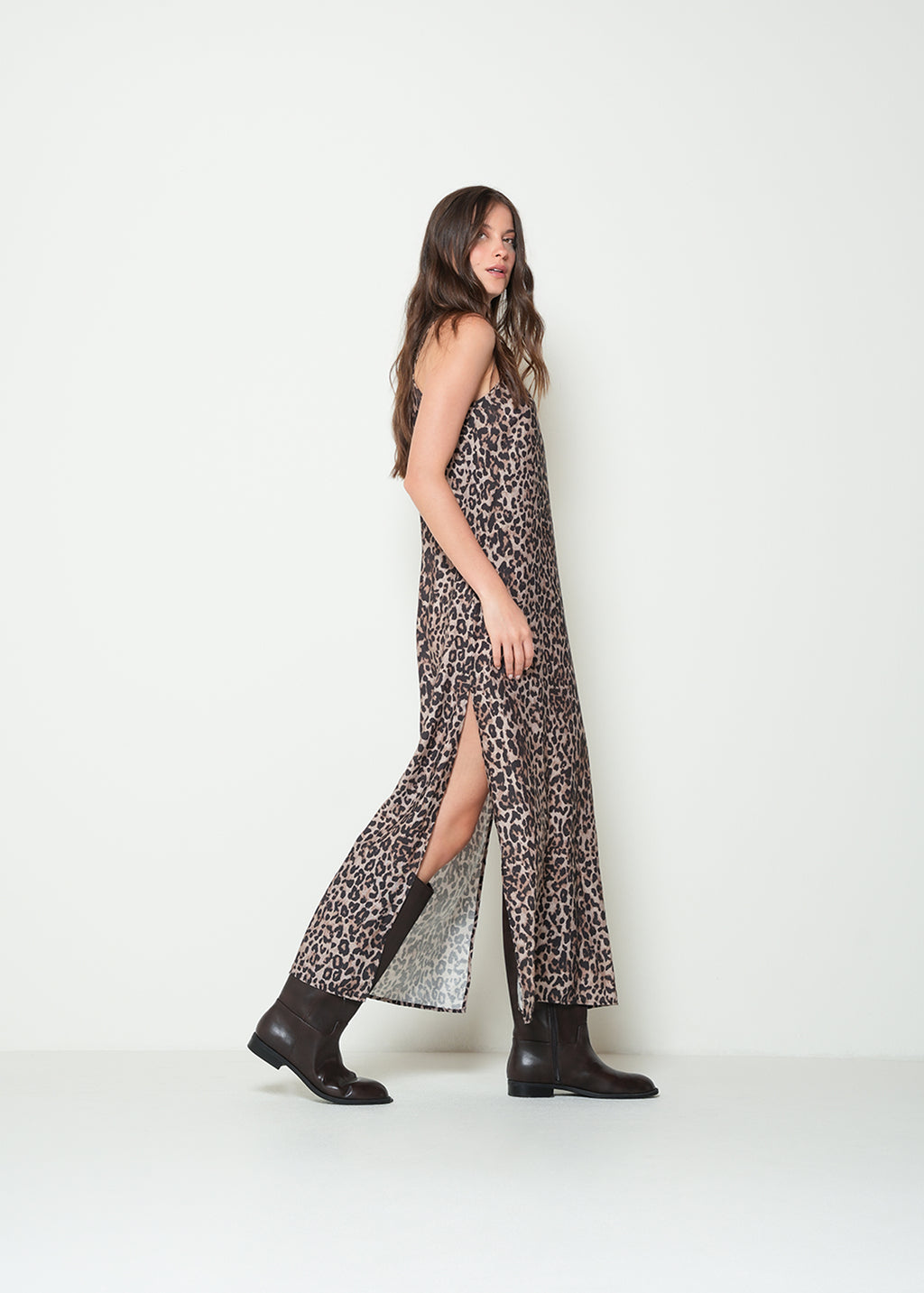 Vestido largo animal print - Beige 14_072H381_BEI161407_5
