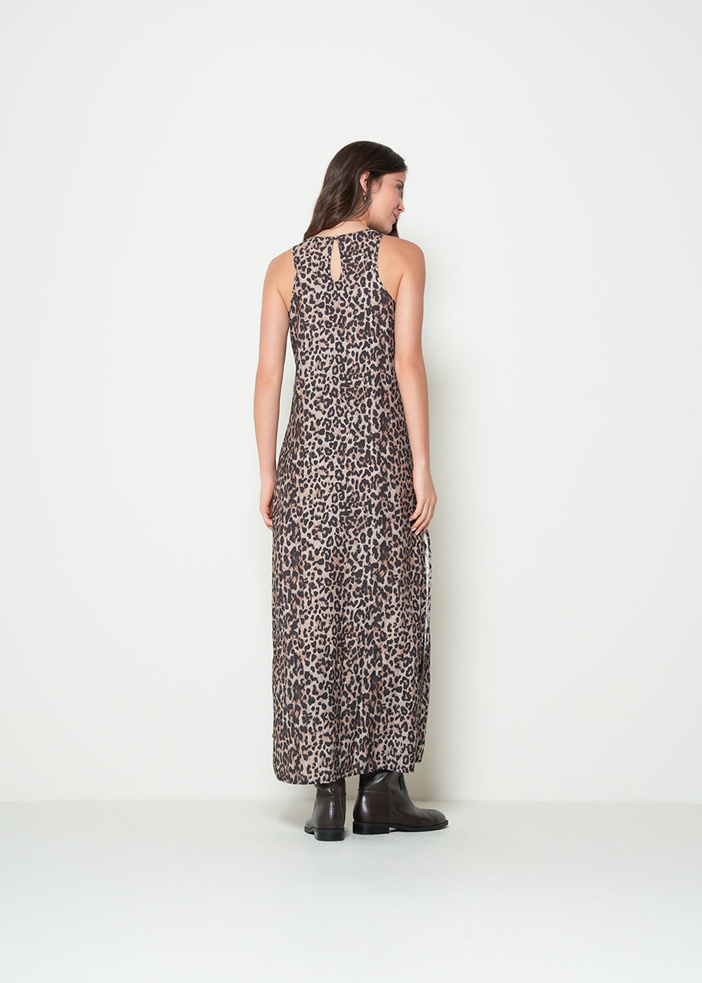 Vestido largo animal print - Beige 14_072H381_BEI161407_7