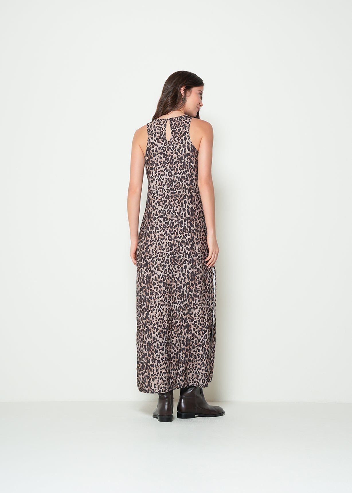 Vestido largo animal print - Beige 14_072H381_BEI161407_7