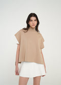 Camisa tejida tipo capa - Beige 14_081H047_BEI151114_0