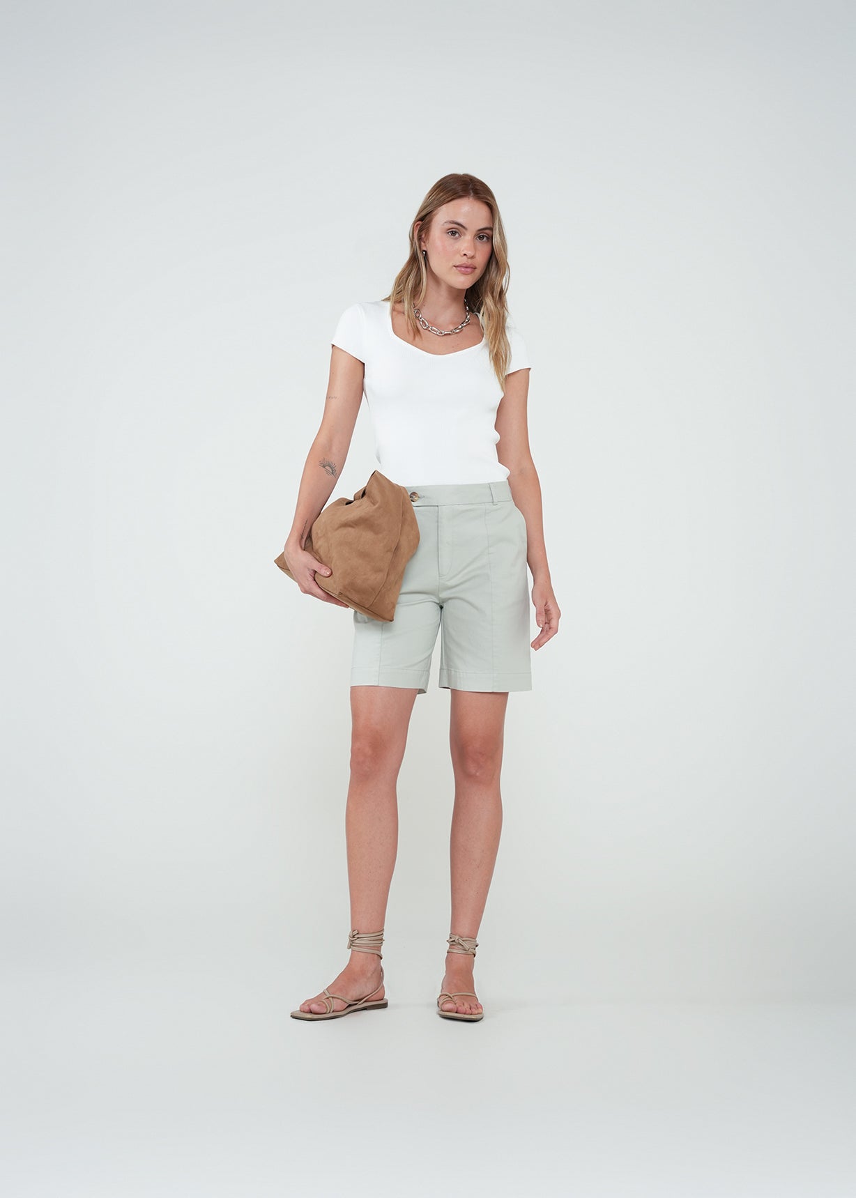 Camiseta ajustada tejida - Crudo 14_082H002_CRU111001_5