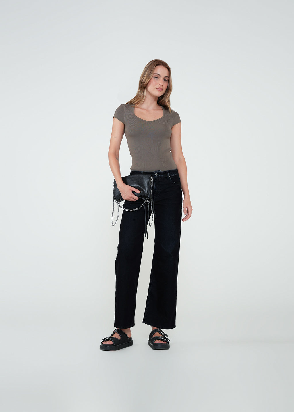 Camiseta ajustada tejida - Gris 14_082H002_GRI180516_3