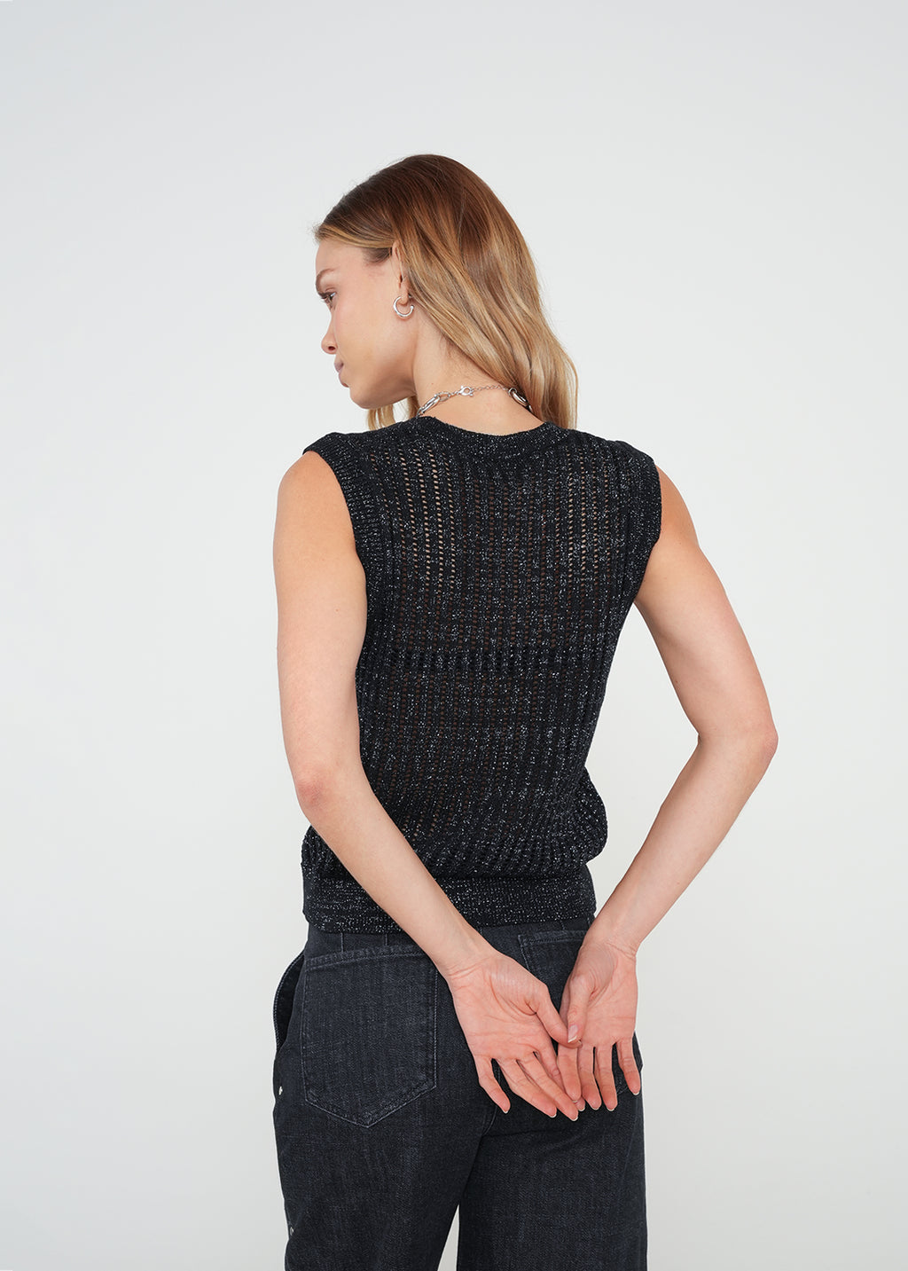 Camiseta tejida con brillo - Negro 14_082H034_NEG193909_7