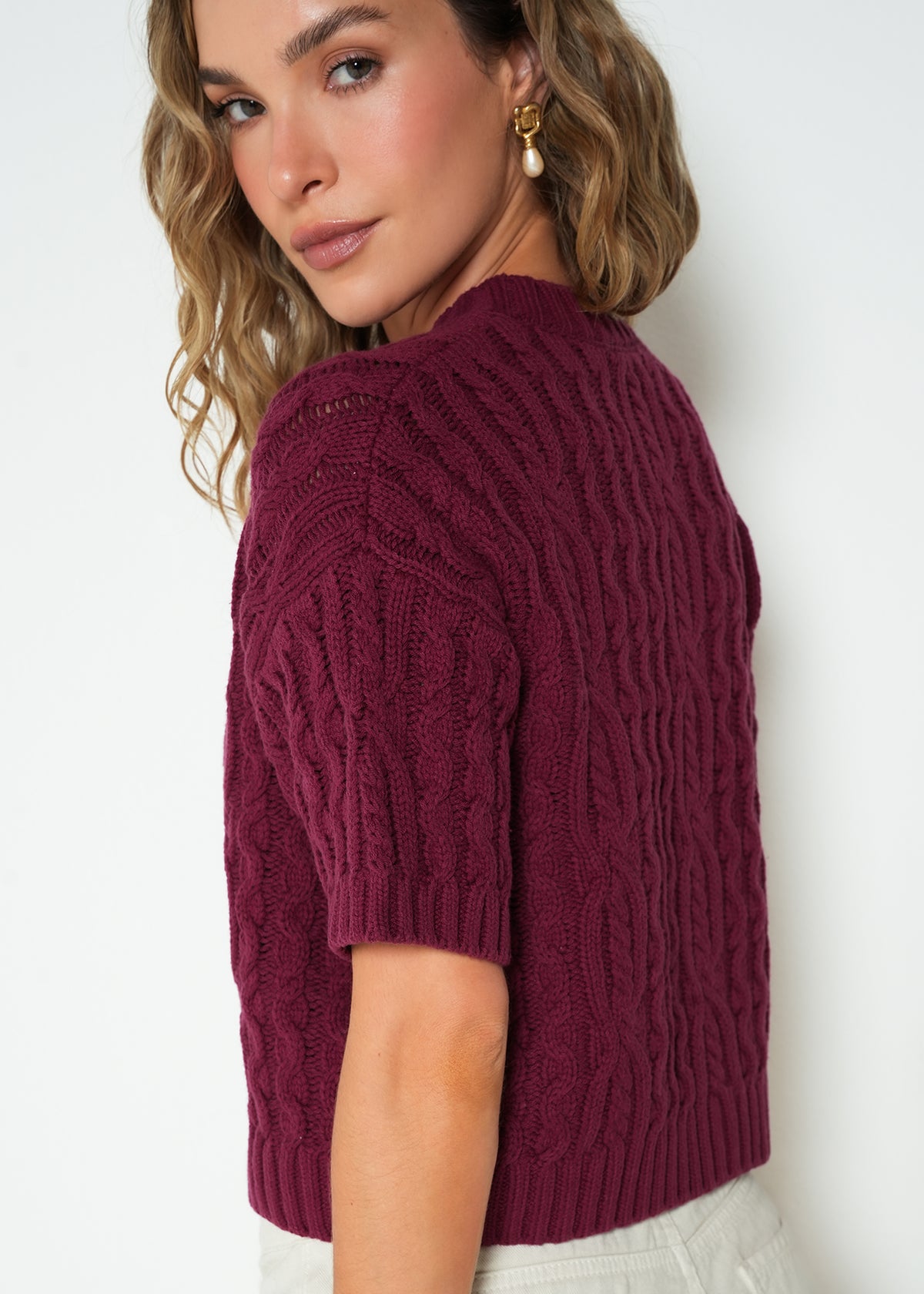 Tejido camisa manga corta cuello redondo - Morado 14_083H022_MOR192024_4