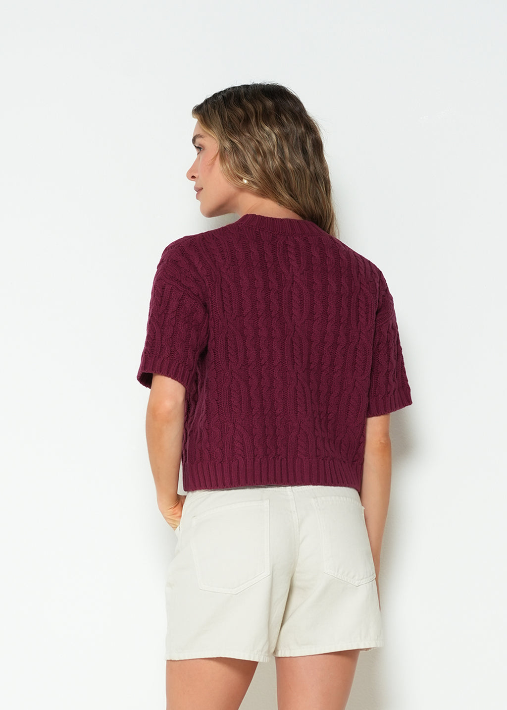 Tejido camisa manga corta cuello redondo - Morado 14_083H022_MOR192024_7