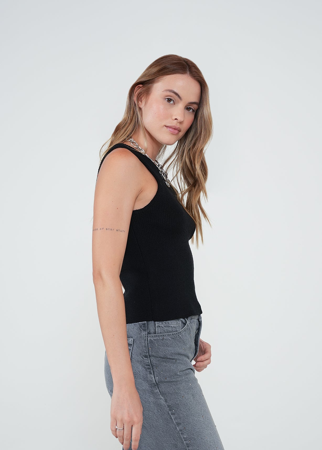 Camiseta tejida manga sisa - Negro 14_282H003_NEG193909_5
