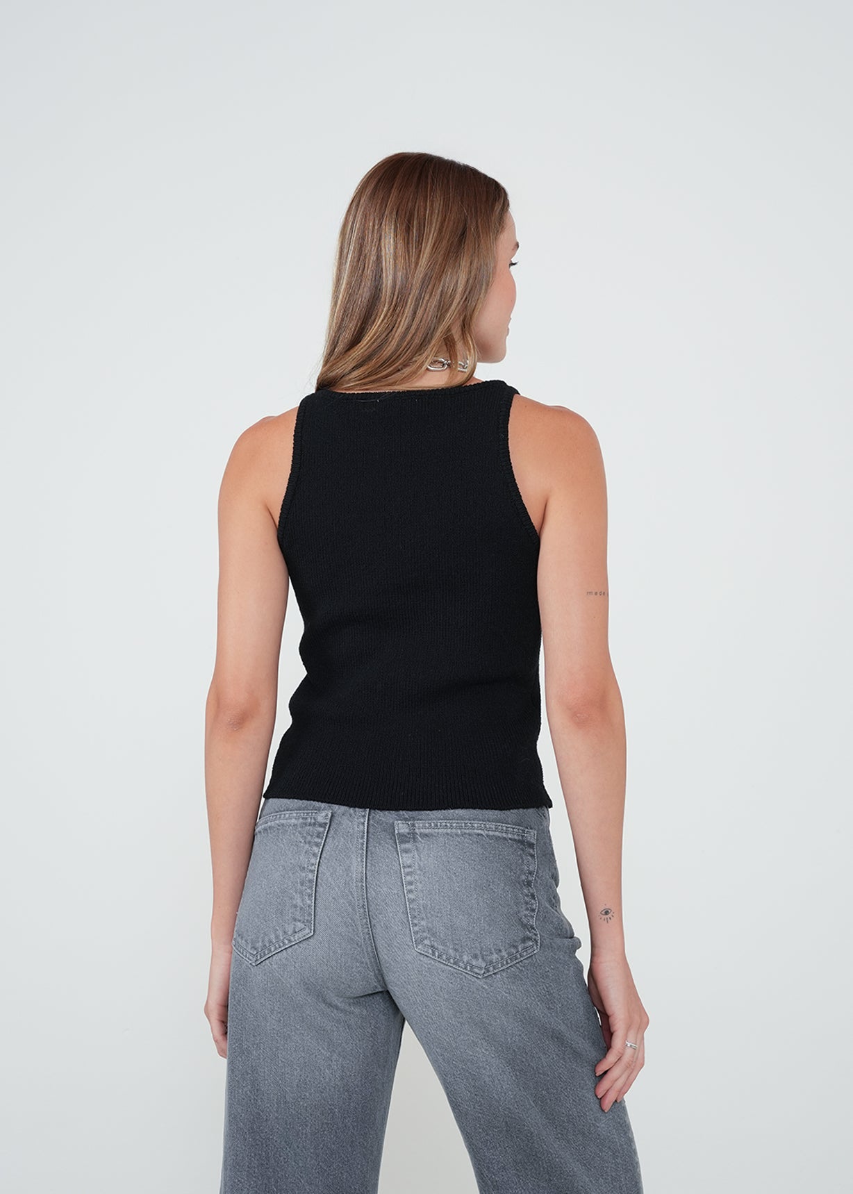 Camiseta tejida manga sisa - Negro 14_282H003_NEG193909_6