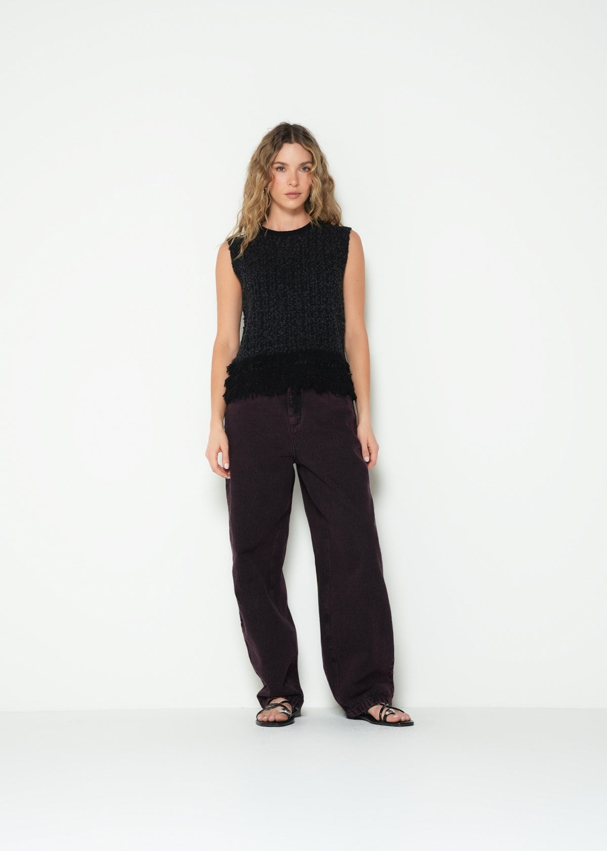 Tejido camisa sisa cuello redondo - Negro 14_283H014_NEG193909_3