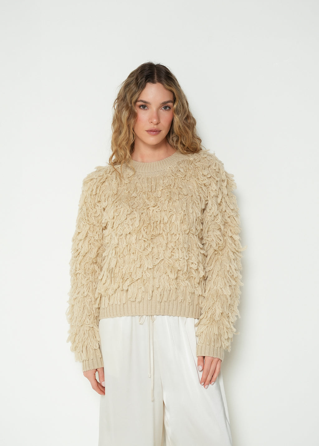 Tejido buzo manga larga cuello redondo - Beige 14_283H015_BEI141107_0
