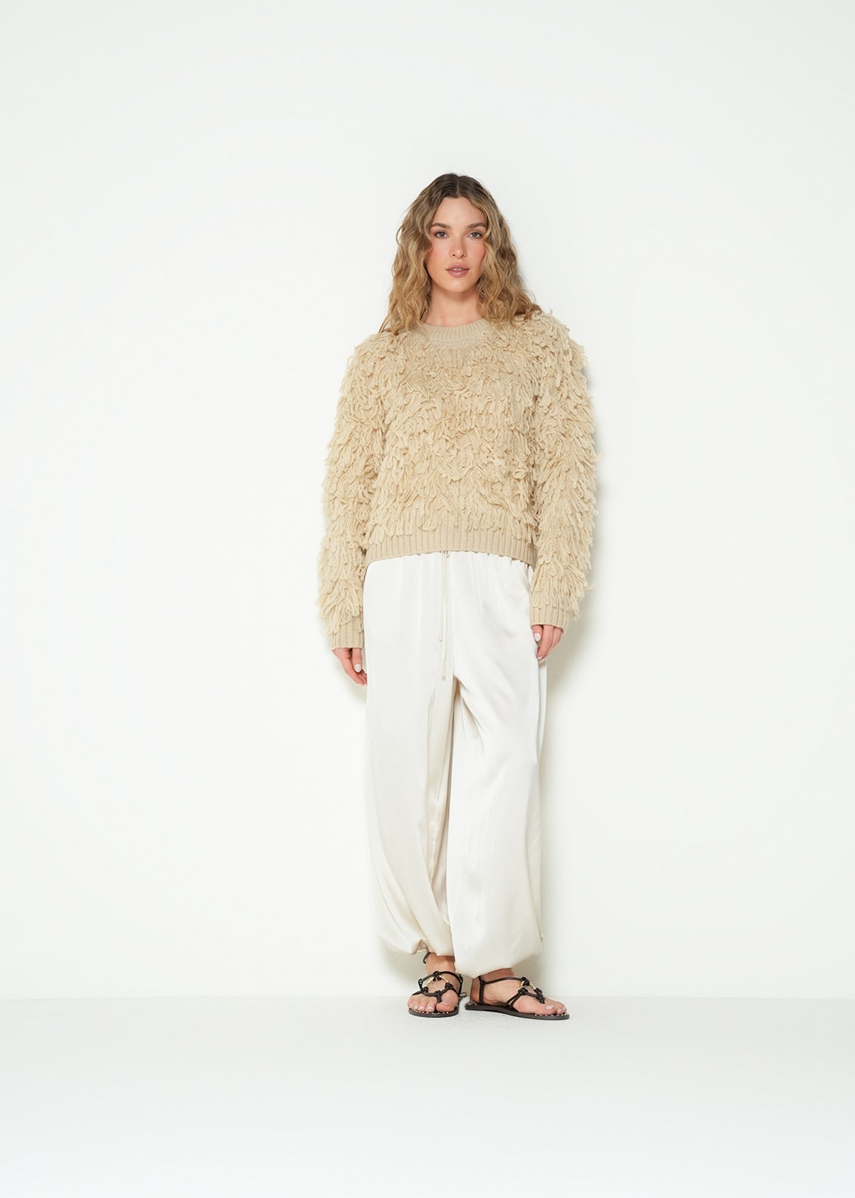Tejido buzo manga larga cuello redondo - Beige 14_283H015_BEI141107_3