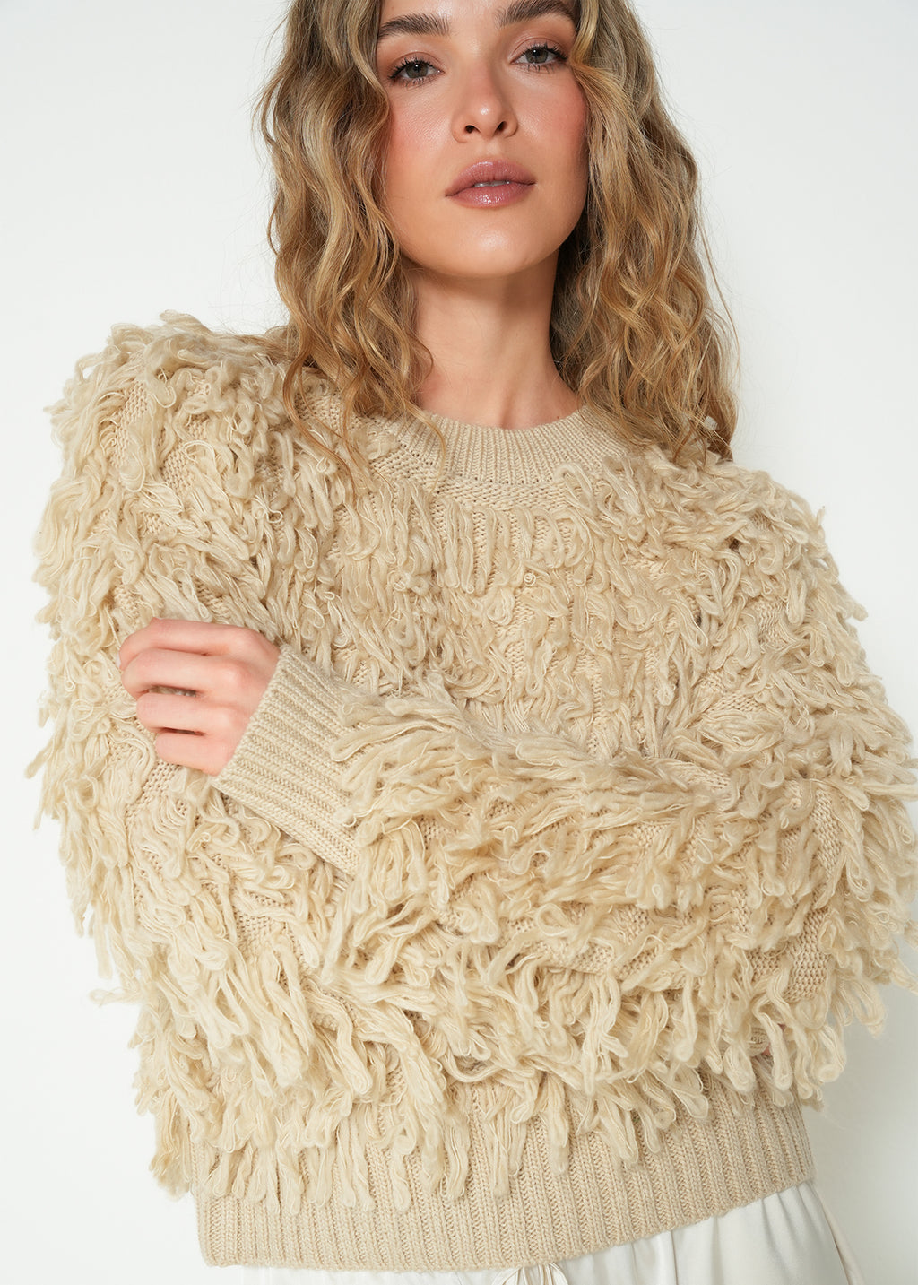 Tejido buzo manga larga cuello redondo - Beige 14_283H015_BEI141107_4