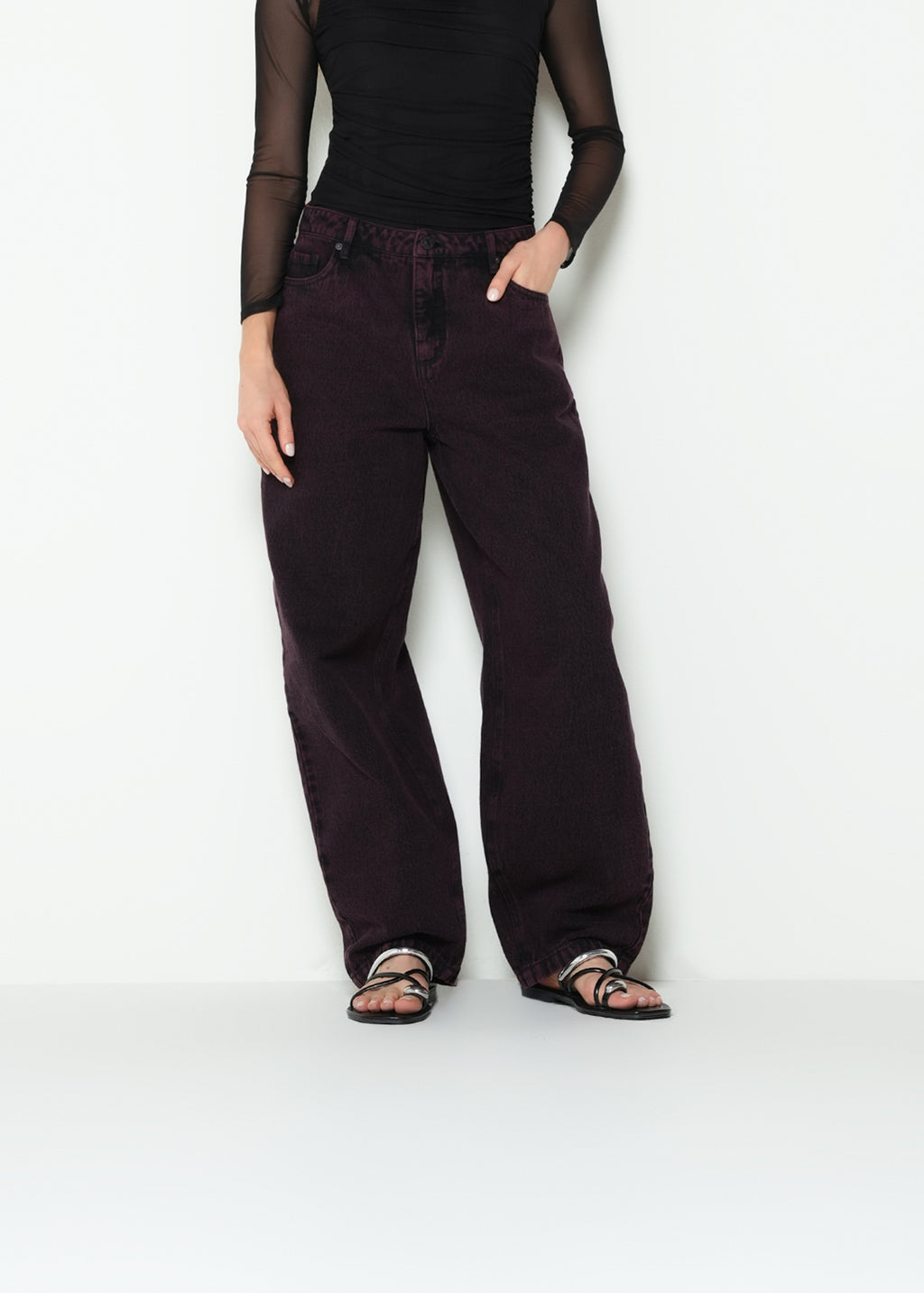Jean baggy tiro medio denim - Rojo 14_293H340_ROJ191528_0
