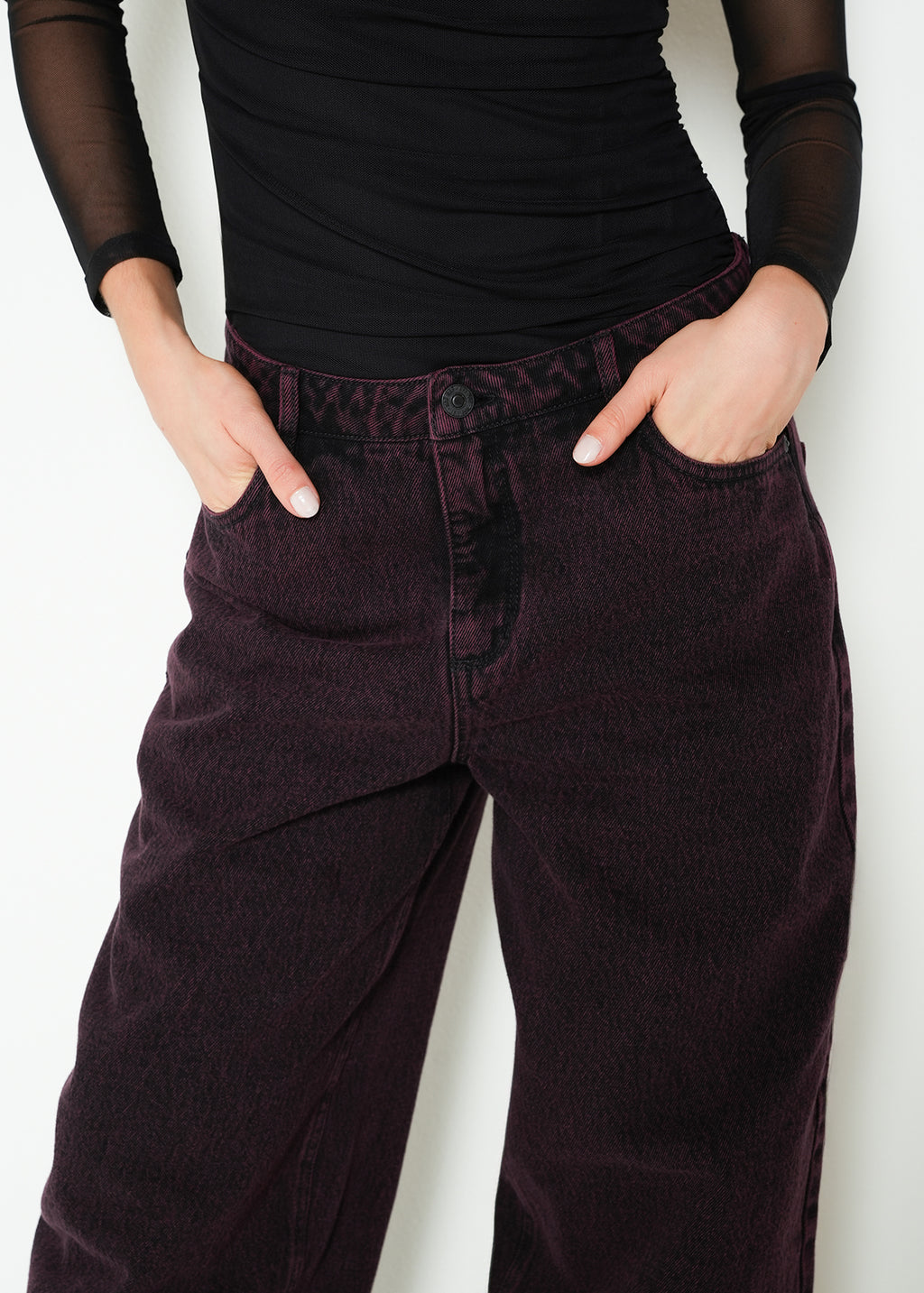 Jean baggy tiro medio denim - Rojo 14_293H340_ROJ191528_4