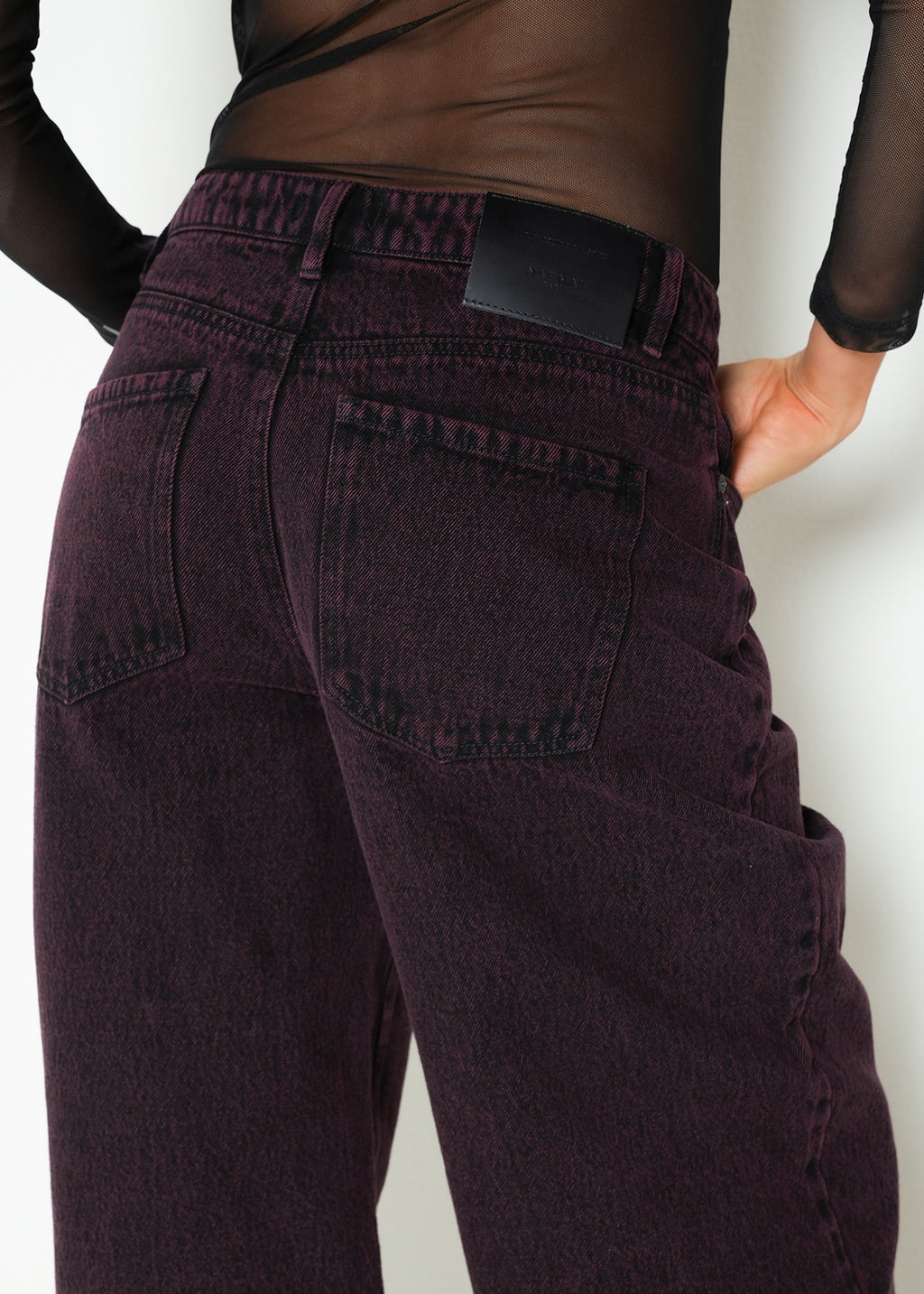 Jean baggy tiro medio denim - Rojo 14_293H340_ROJ191528_6