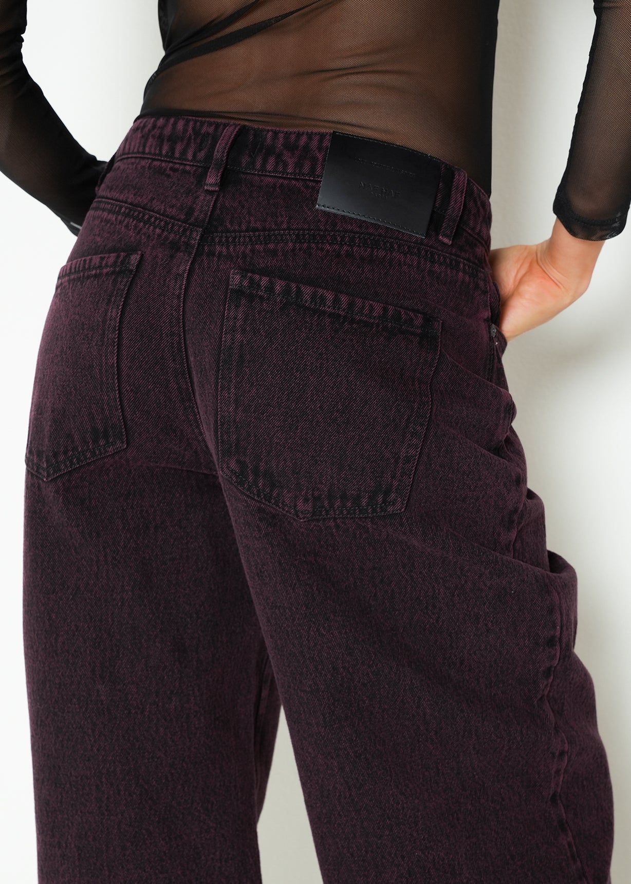 Jean baggy tiro medio denim - Rojo 14_293H340_ROJ191528_6