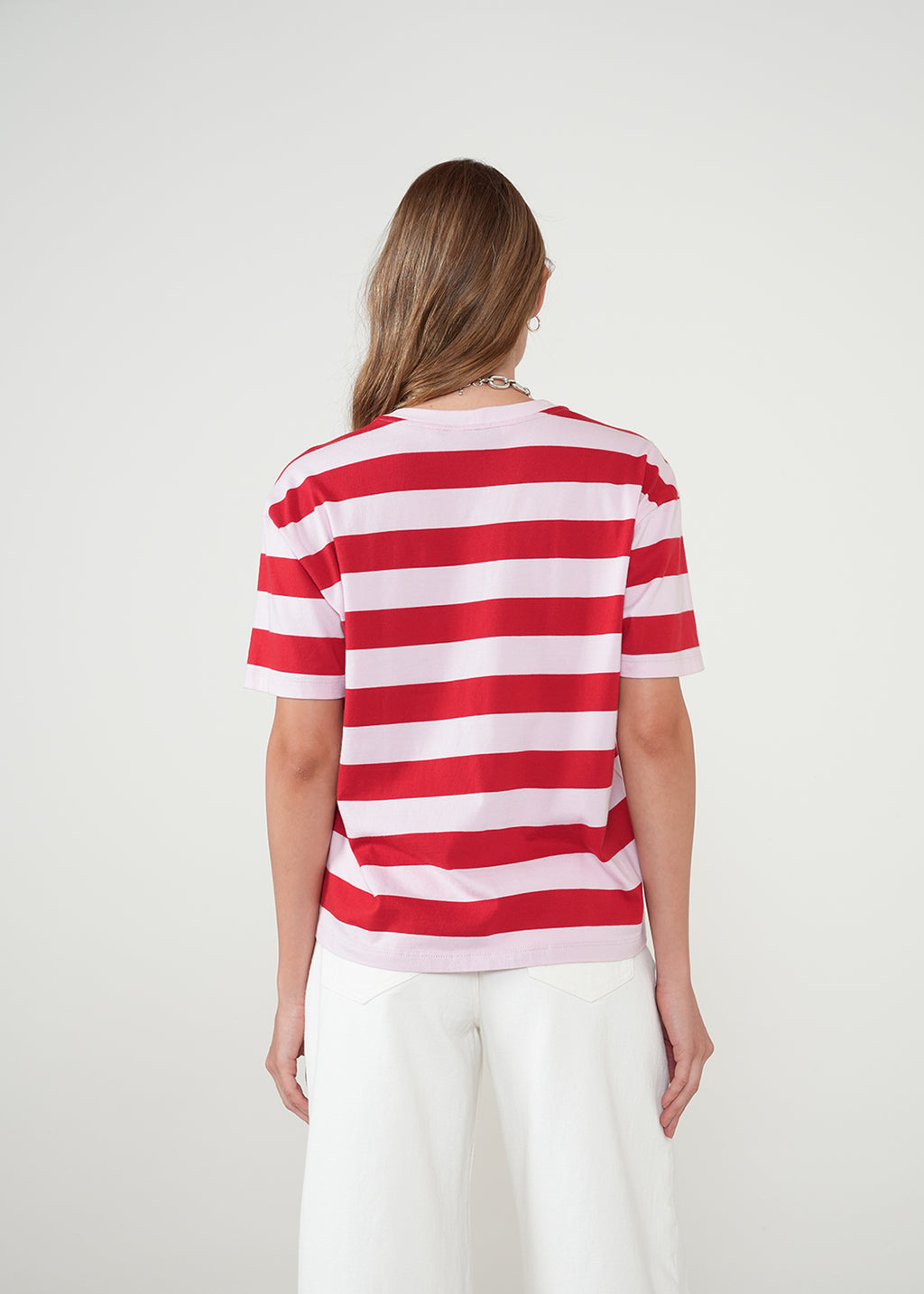 Camiseta a rayas manga corta - Rojo 14_401H031_ROJ191559_7