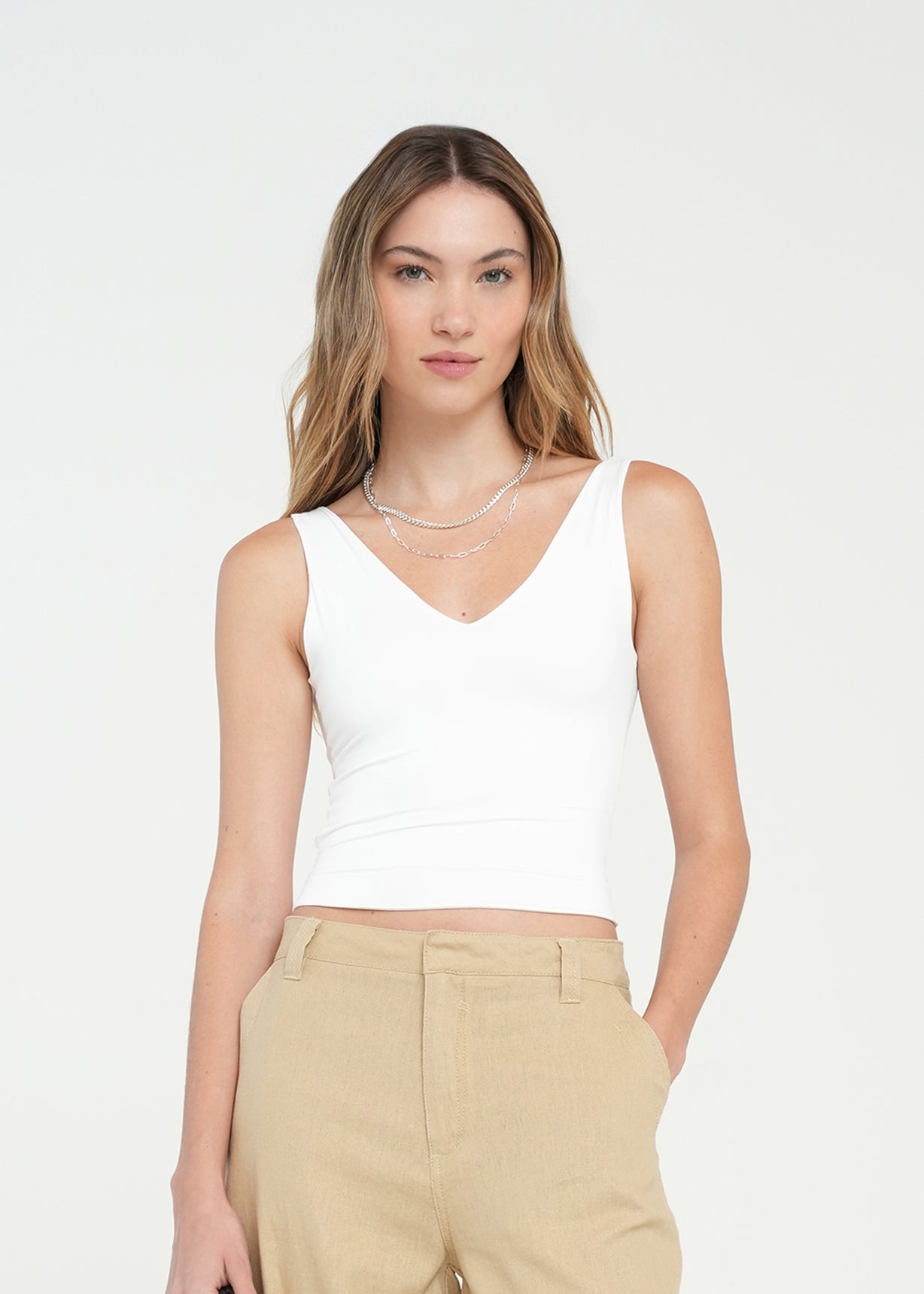 Camiseta con escote en espalda - Crudo 14_401H040_CRU111001_0