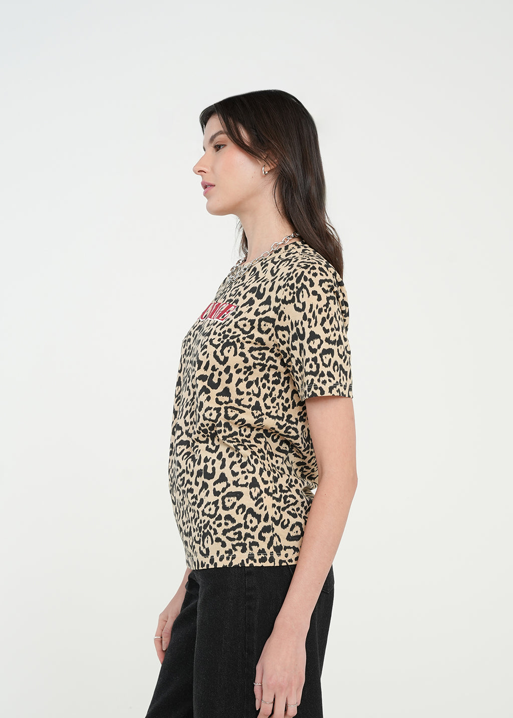 Camiseta básica de animal print - Beige 14_401H053_BEI151114_5