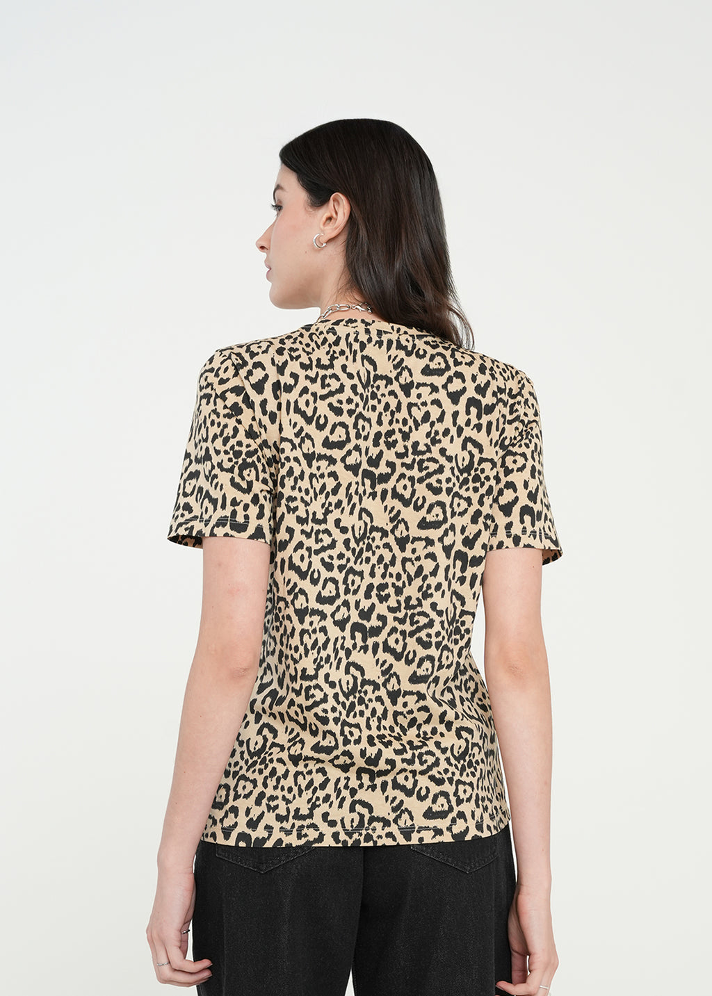 Camiseta básica de animal print - Beige 14_401H053_BEI151114_7