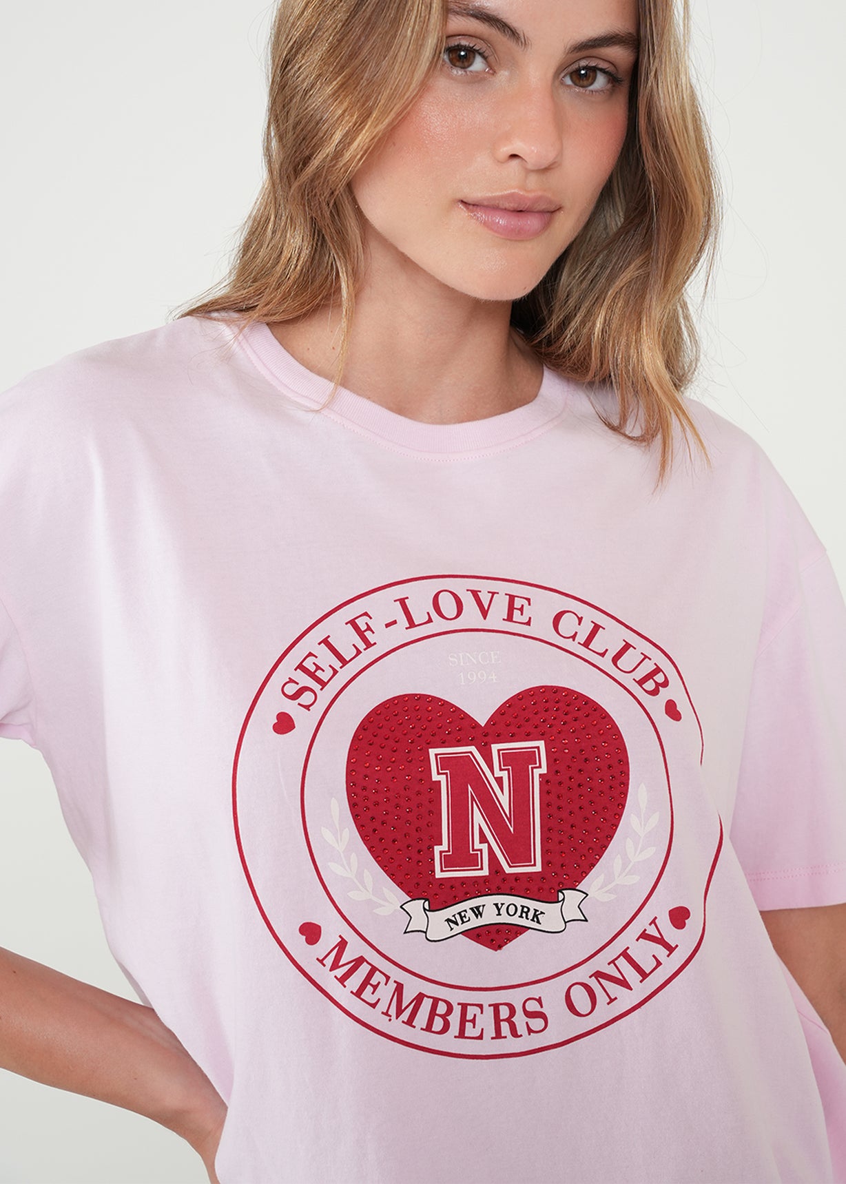 Camiseta básica con logo - Rosa 14_401H055_ROS142806_0