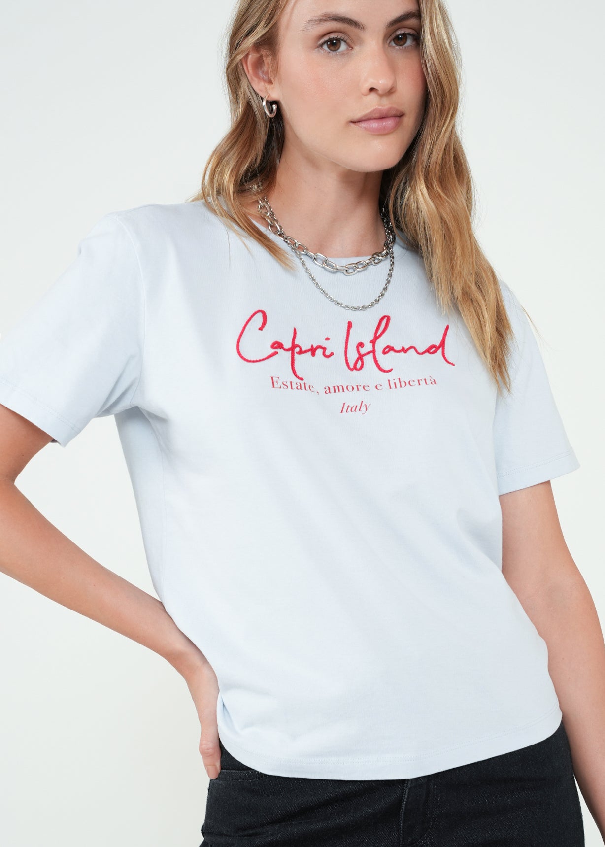 Camiseta con detalle en texto - Azul 14_401H075_AZU144110_0